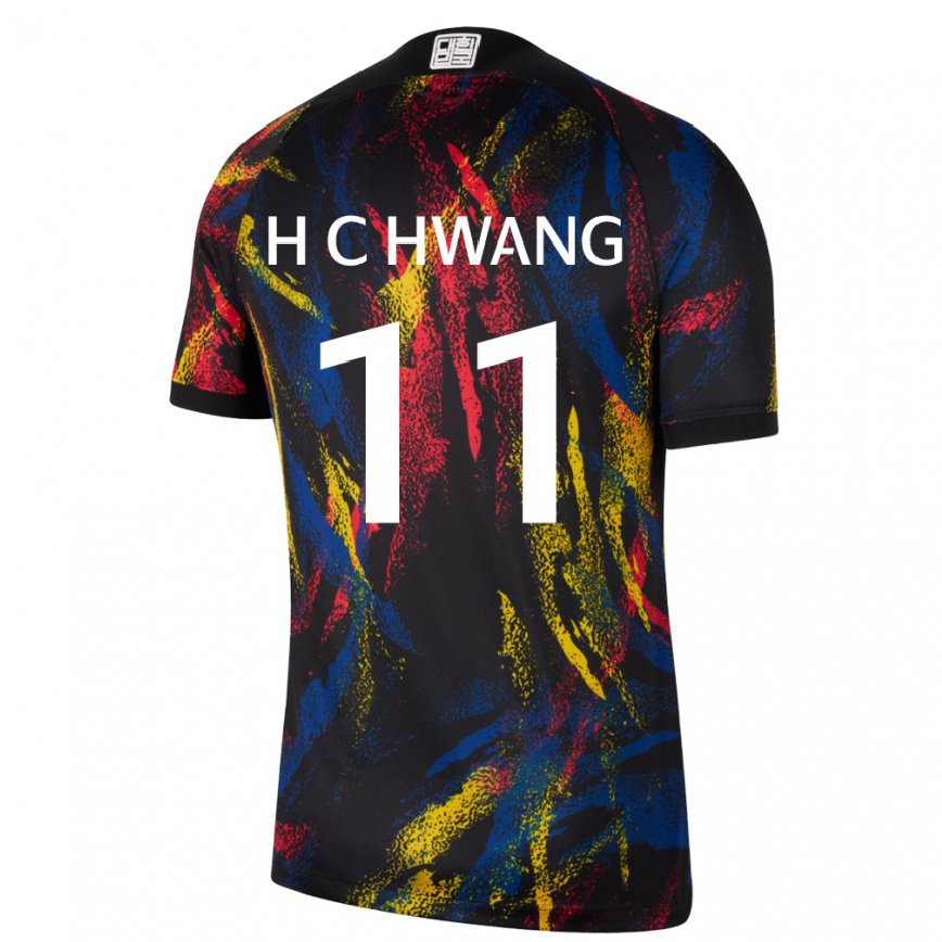 Hombre Camiseta Corea Del Sur Hee-chan Hwang #11 Multicolores 2ª Equipación 22-24