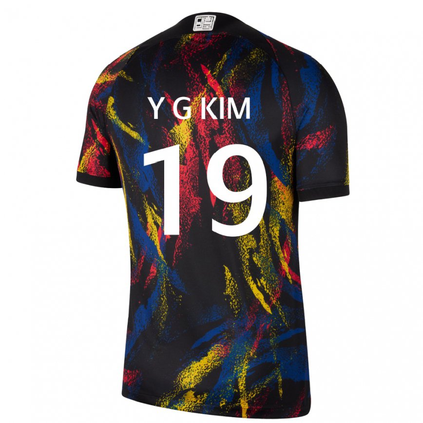 Hombre Camiseta Corea Del Sur Young-gwon Kim #19 Multicolores 2ª Equipación 22-24