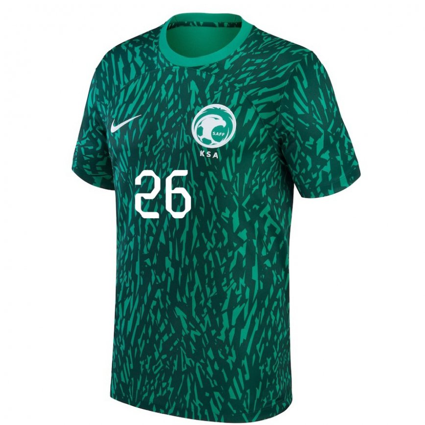 Hombre Camiseta Arabia Saudita Riyadh Sharahili #26 Verde Oscuro 2ª Equipación 22-24