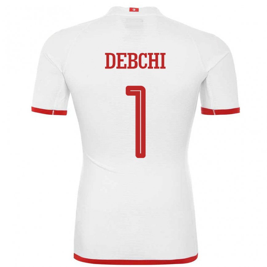 Hombre Camiseta Túnez Mohamed Sedki Debchi #1 Blanco 2ª Equipación 22-24