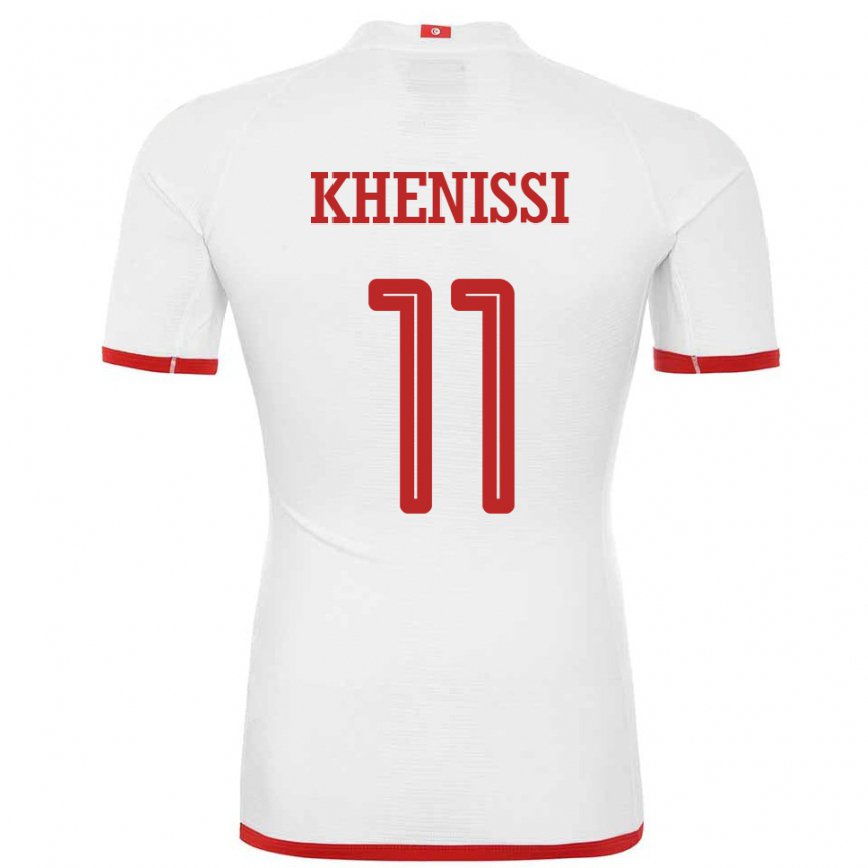 Hombre Camiseta Túnez Taha Yassine Khenissi #11 Blanco 2ª Equipación 22-24