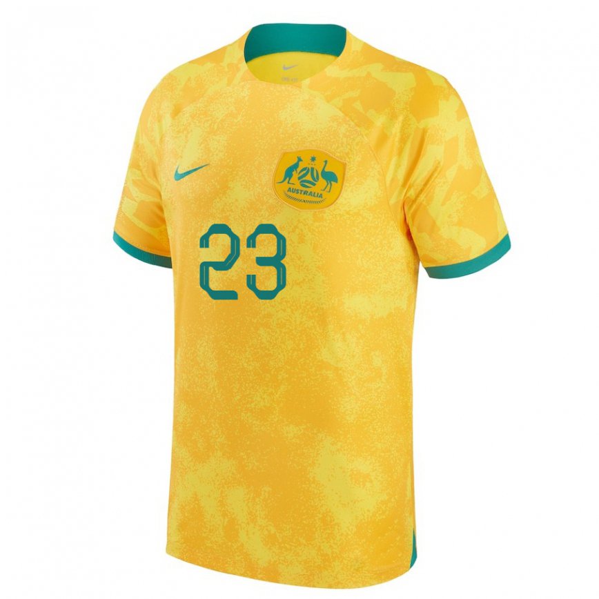 Mujer Camiseta Australia Gianni Stensness #23 Dorado 1ª Equipación 22-24