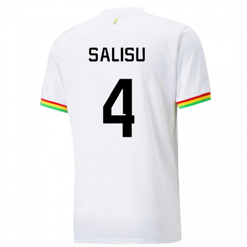 Mujer Camiseta Ghana Mohammed Salisu #4 Blanco 1ª Equipación 22-24