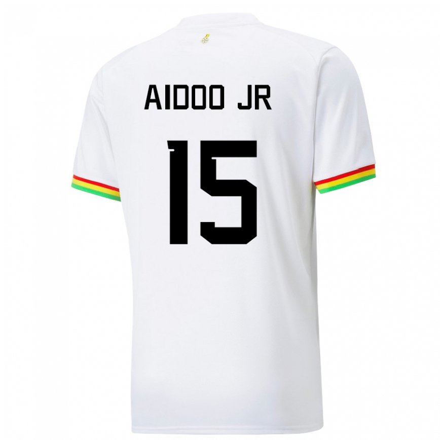 Mujer Camiseta Ghana Joseph Aidoo #15 Blanco 1ª Equipación 22-24