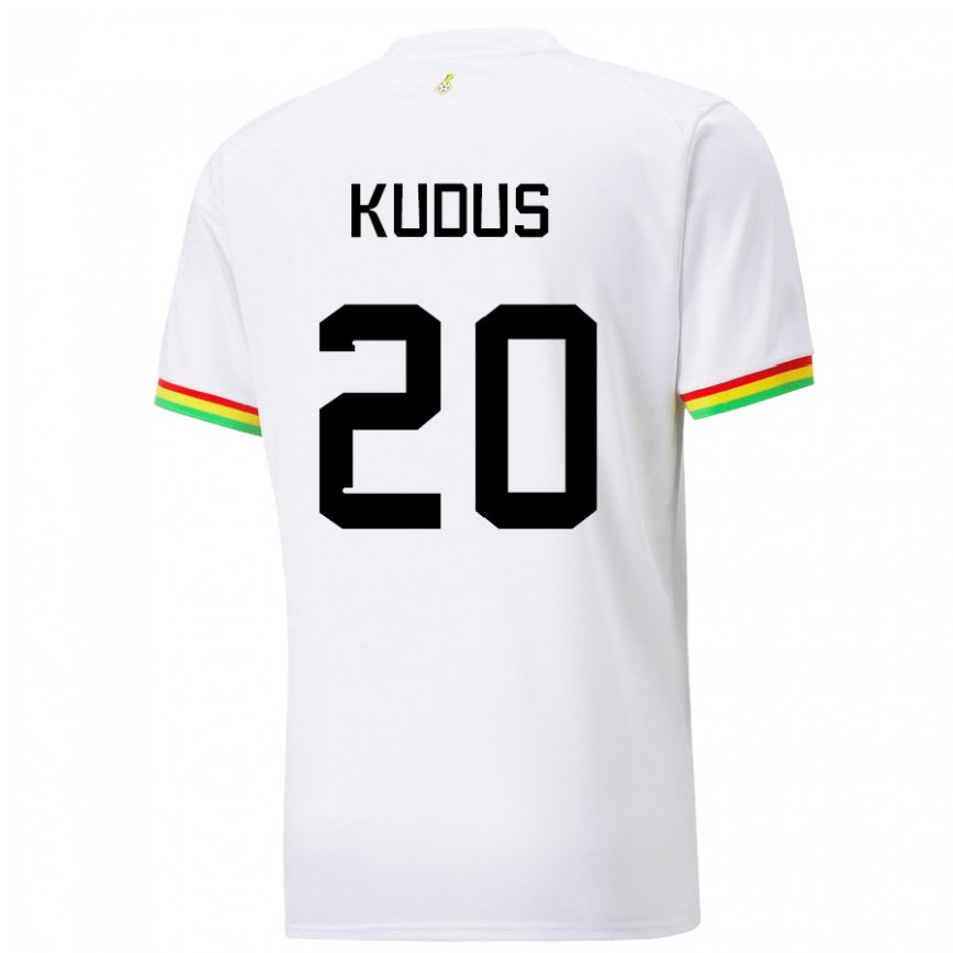 Mujer Camiseta Ghana Mohammed Kudus #20 Blanco 1ª Equipación 22-24