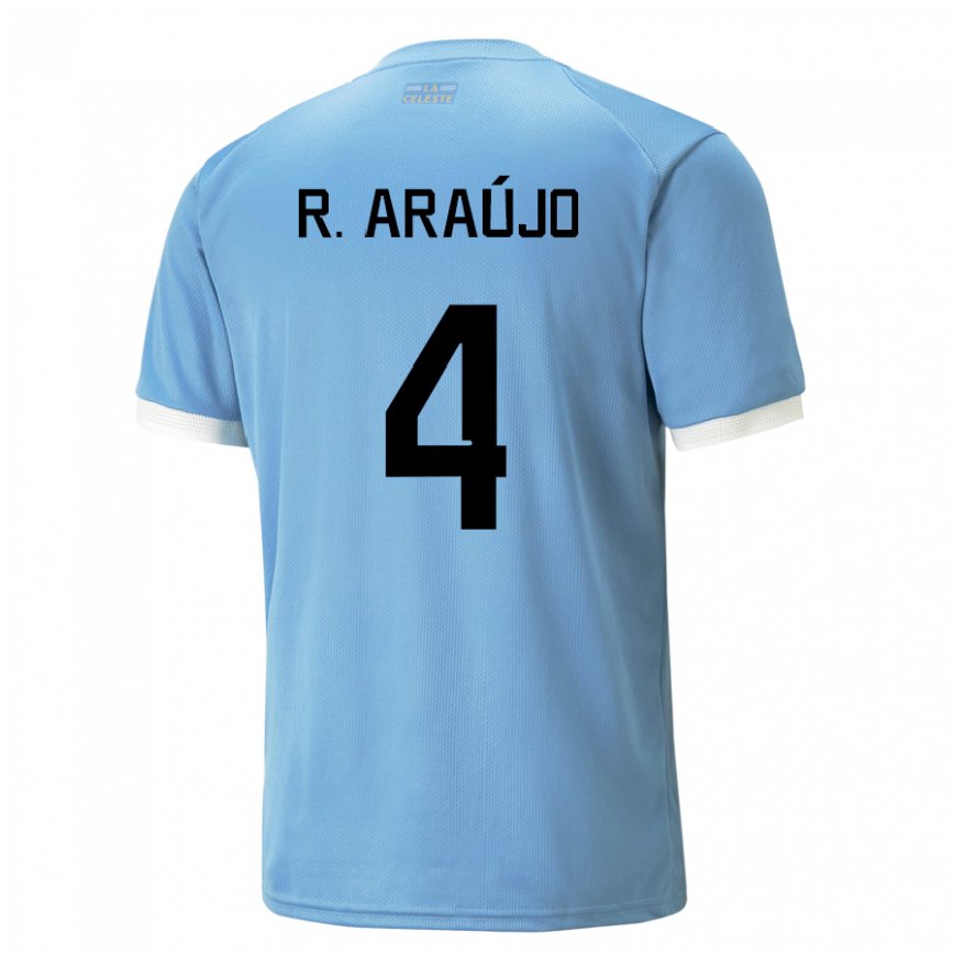 Mujer Camiseta Uruguay Ronald Araujo #4 Azul 1ª Equipación 22-24