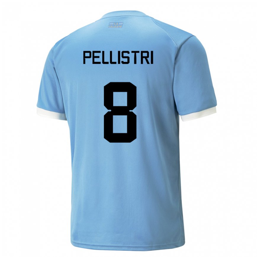 Mujer Camiseta Uruguay Facundo Pellistri #8 Azul 1ª Equipación 22-24