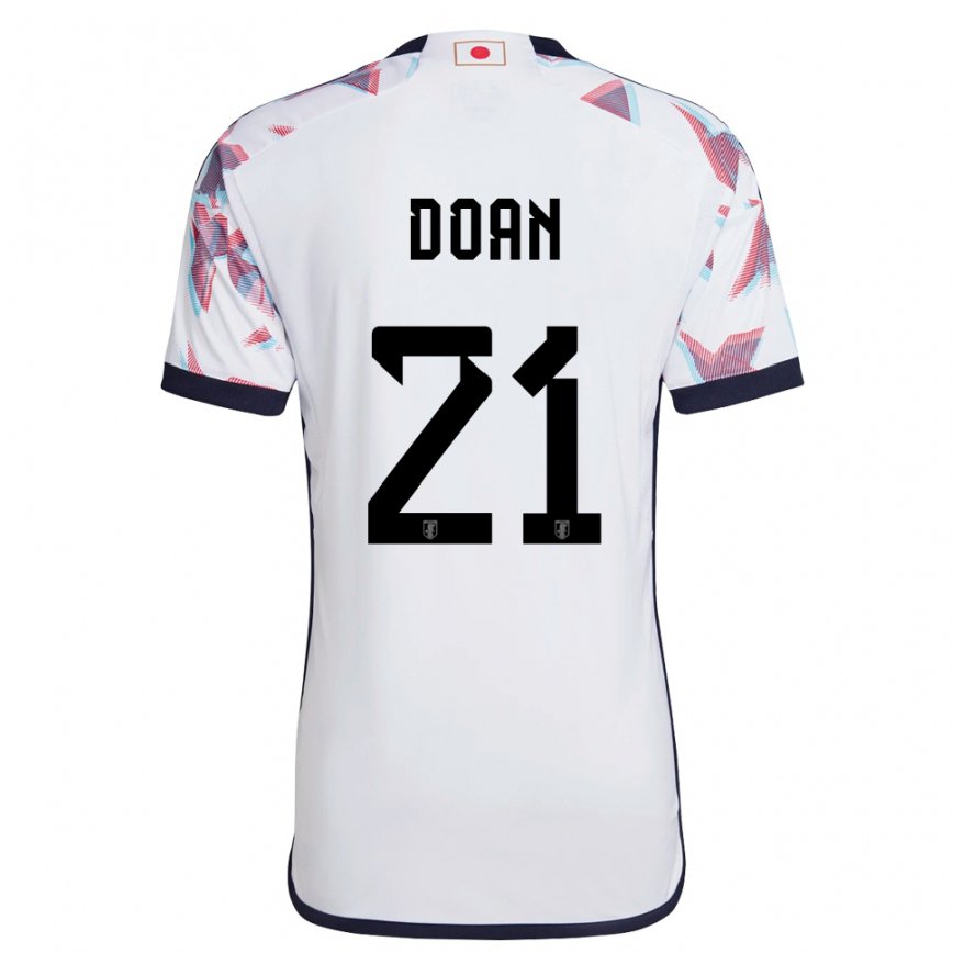 Mujer Camiseta Japón Ritsu Doan #21 Blanco 2ª Equipación 22-24