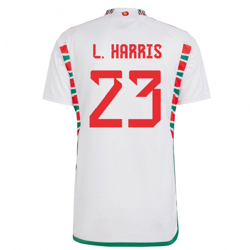 Mujer Camiseta Gales Luke Harris #23 Blanco 2ª Equipación 22-24