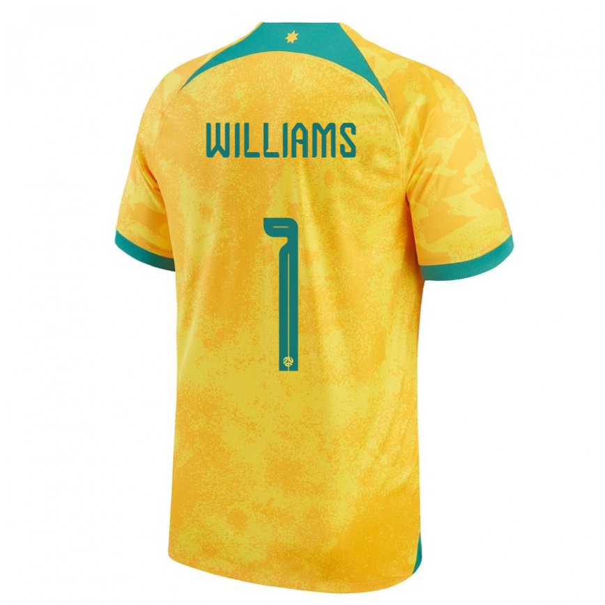 Niño Camiseta Australia Lydia Williams #1 Dorado 1ª Equipación 22-24