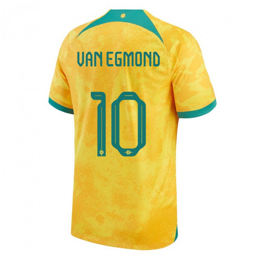 Niño Camiseta Australia Emily Van Egmond #10 Dorado 1ª Equipación 22-24