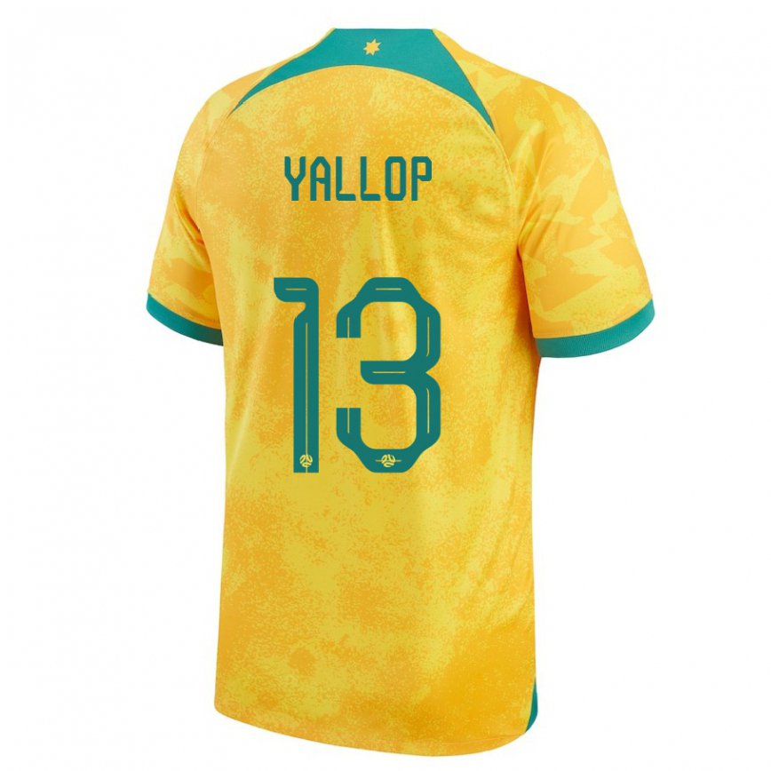 Niño Camiseta Australia Tameka Yallop #13 Dorado 1ª Equipación 22-24