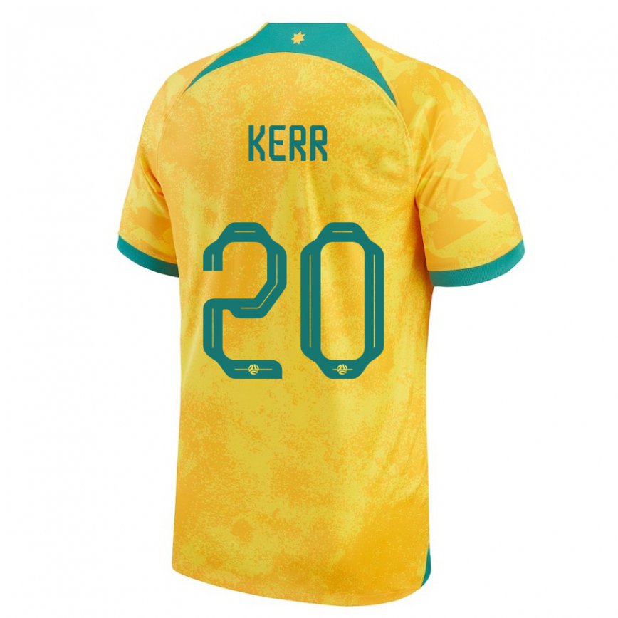 Niño Camiseta Australia Sam Kerr #20 Dorado 1ª Equipación 22-24