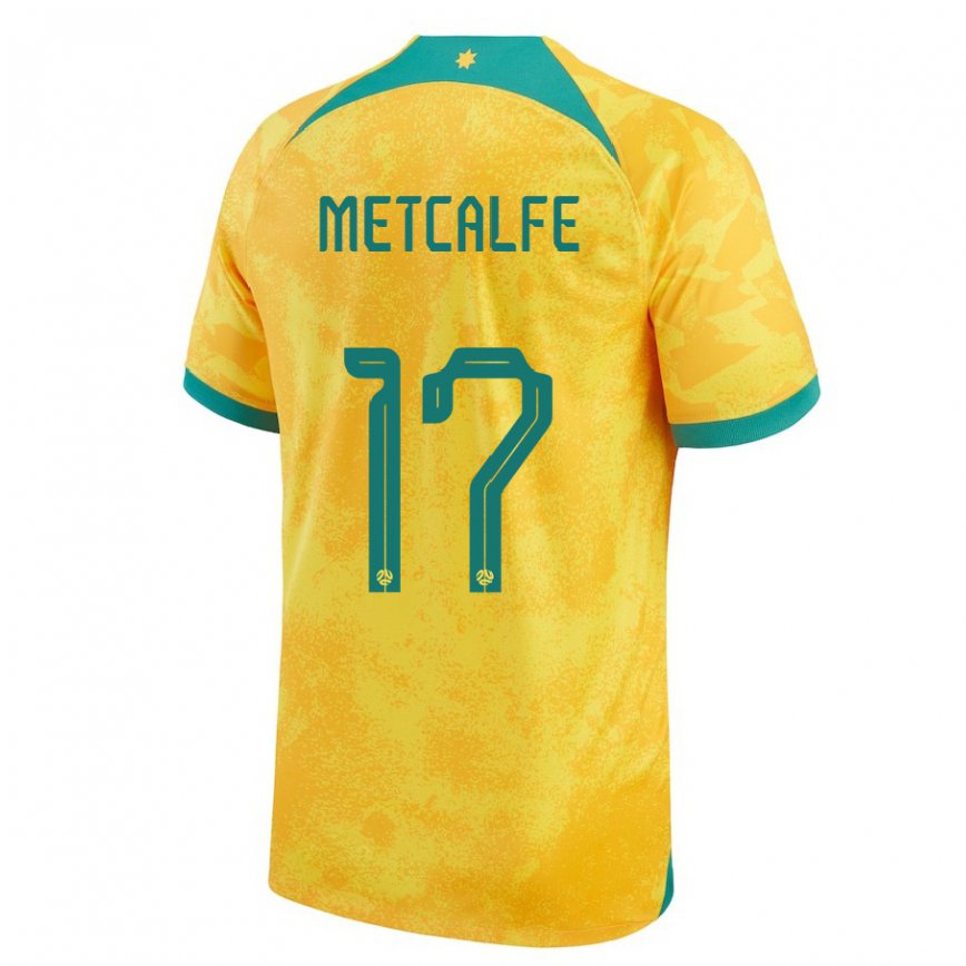 Niño Camiseta Australia Conor Metcalfe #17 Dorado 1ª Equipación 22-24