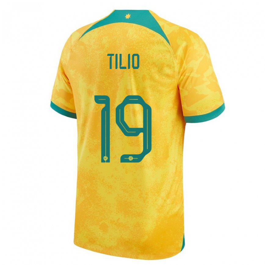 Niño Camiseta Australia Marco Tilio #19 Dorado 1ª Equipación 22-24