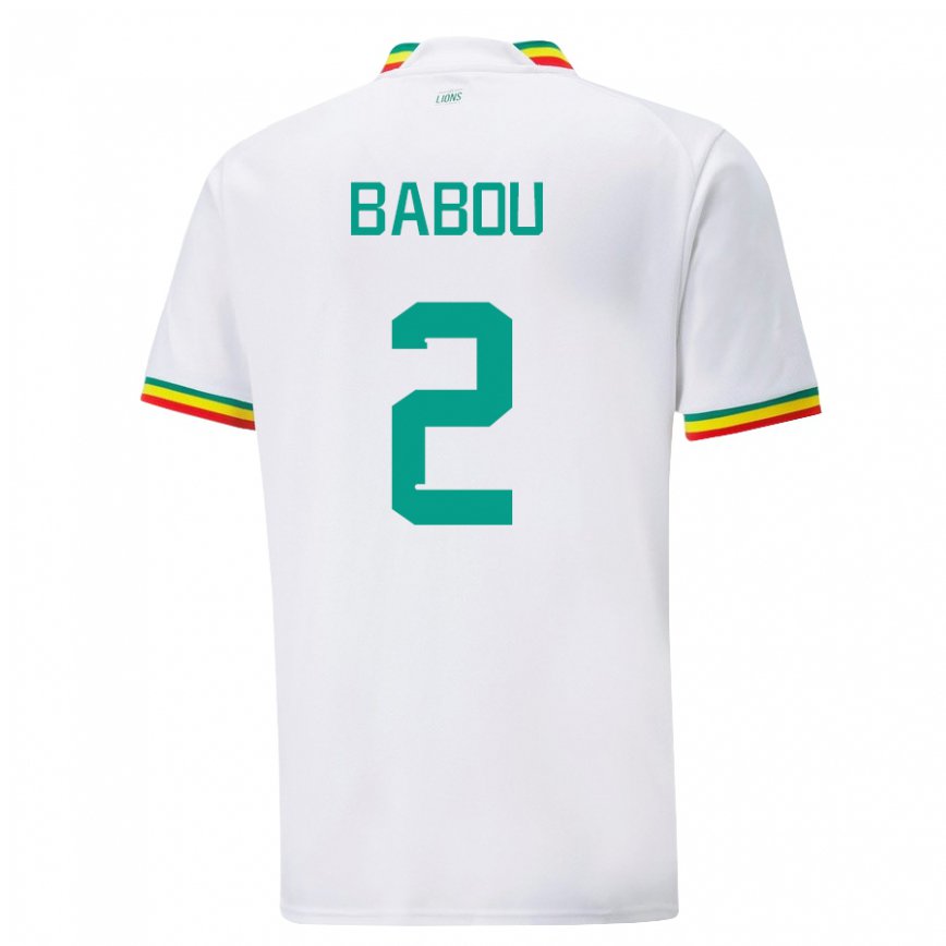 Niño Camiseta Senegal Marieme Babou #2 Blanco 1ª Equipación 22-24