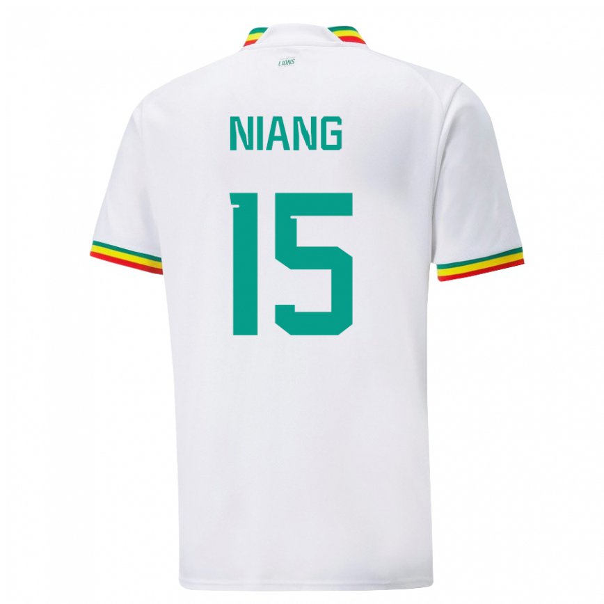 Niño Camiseta Senegal Jeanne Niang #15 Blanco 1ª Equipación 22-24