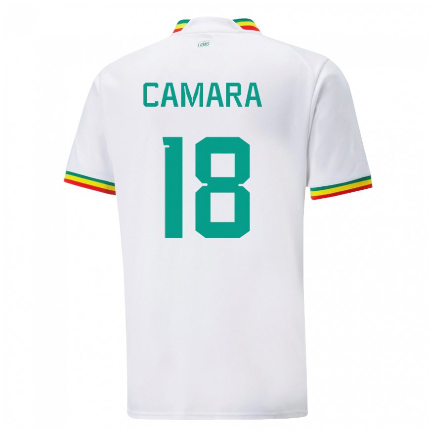 Niño Camiseta Senegal Meta Camara #18 Blanco 1ª Equipación 22-24