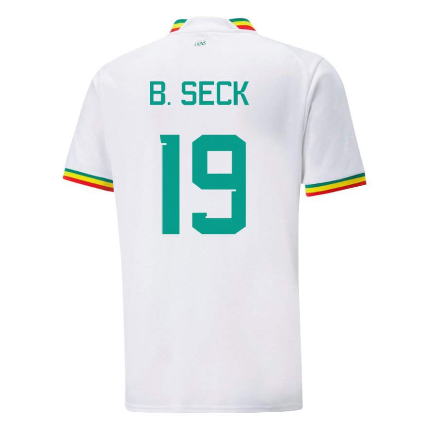 Niño Camiseta Senegal Bineta Korkel Seck #19 Blanco 1ª Equipación 22-24