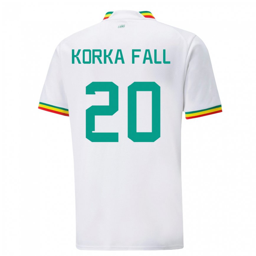 Niño Camiseta Senegal Korka Fall #20 Blanco 1ª Equipación 22-24