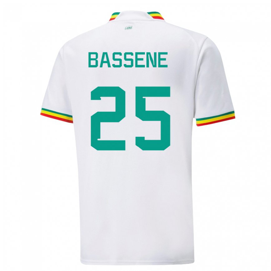 Niño Camiseta Senegal Pascaline Bassene #25 Blanco 1ª Equipación 22-24