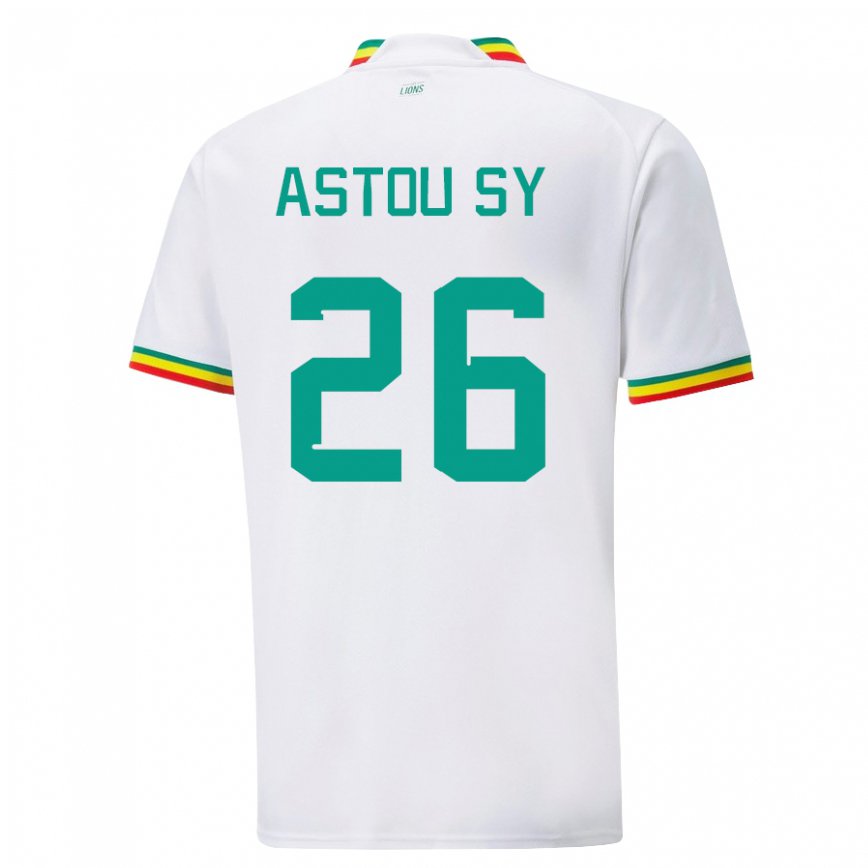 Niño Camiseta Senegal Astou Sy #26 Blanco 1ª Equipación 22-24