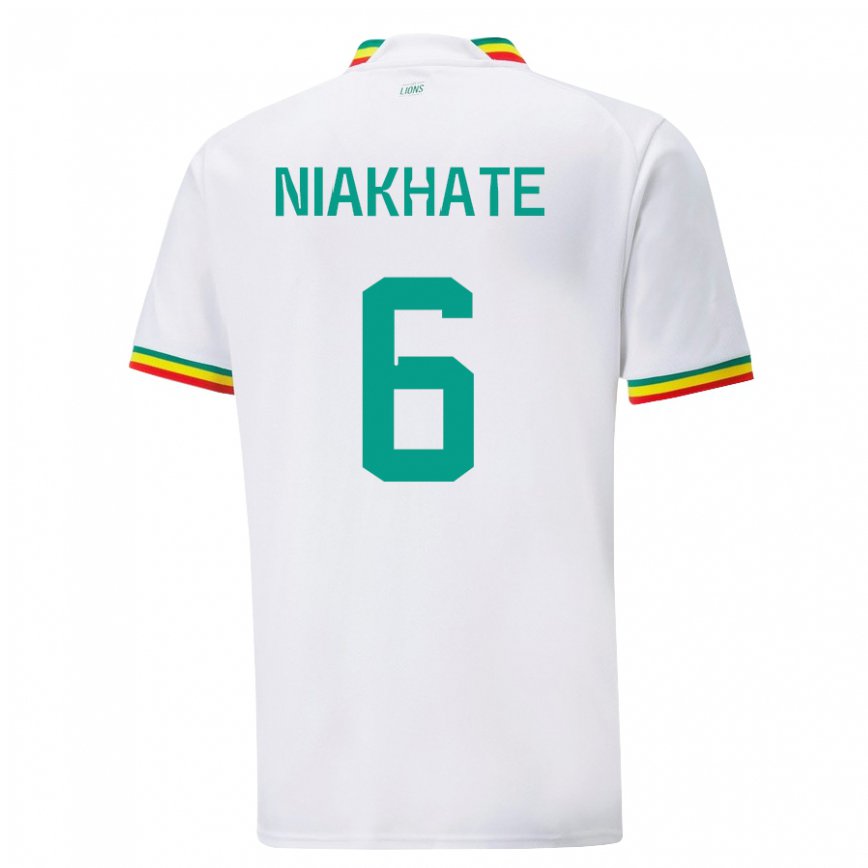 Niño Camiseta Senegal Niakhate N Diaye #6 Blanco 1ª Equipación 22-24