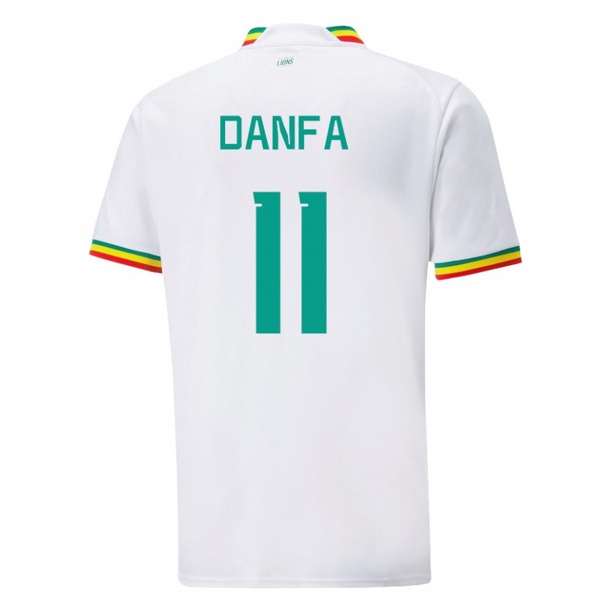 Niño Camiseta Senegal Mamadou Danfa #11 Blanco 1ª Equipación 22-24