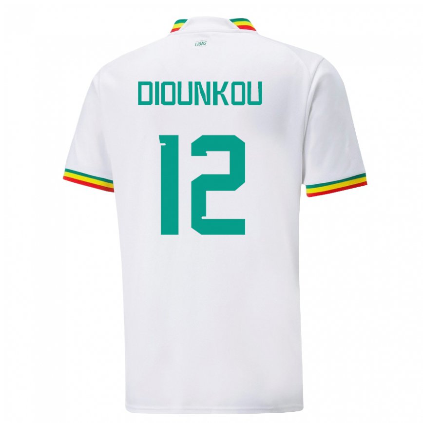 Niño Camiseta Senegal Alpha Diounkou #12 Blanco 1ª Equipación 22-24