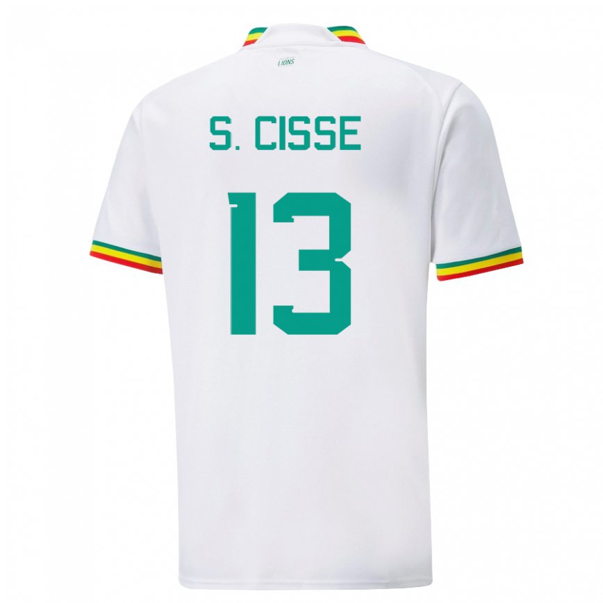 Niño Camiseta Senegal Souleymane Cisse #13 Blanco 1ª Equipación 22-24