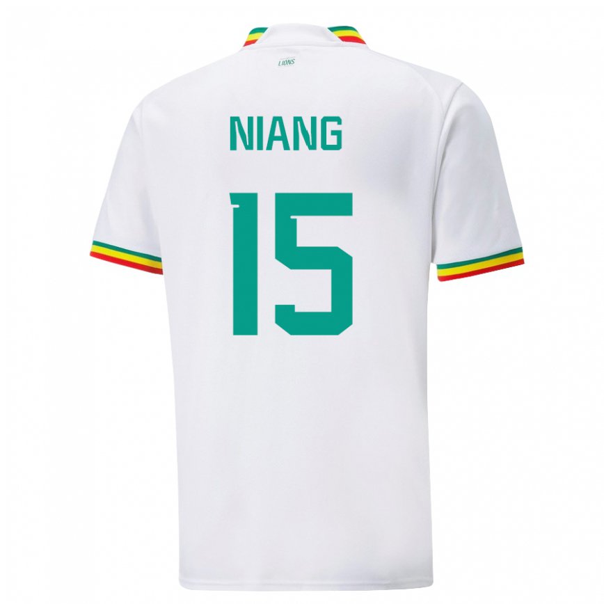 Niño Camiseta Senegal Ousseynou Niang #15 Blanco 1ª Equipación 22-24