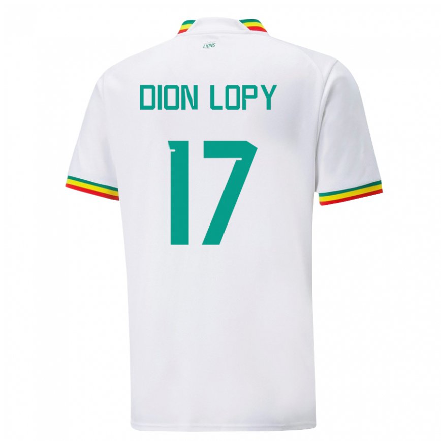 Niño Camiseta Senegal Dion Lopy #17 Blanco 1ª Equipación 22-24