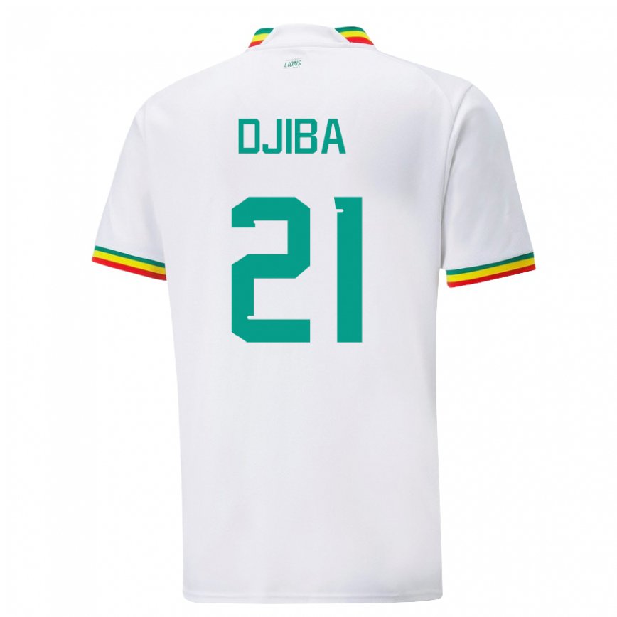 Niño Camiseta Senegal Francois Djiba #21 Blanco 1ª Equipación 22-24