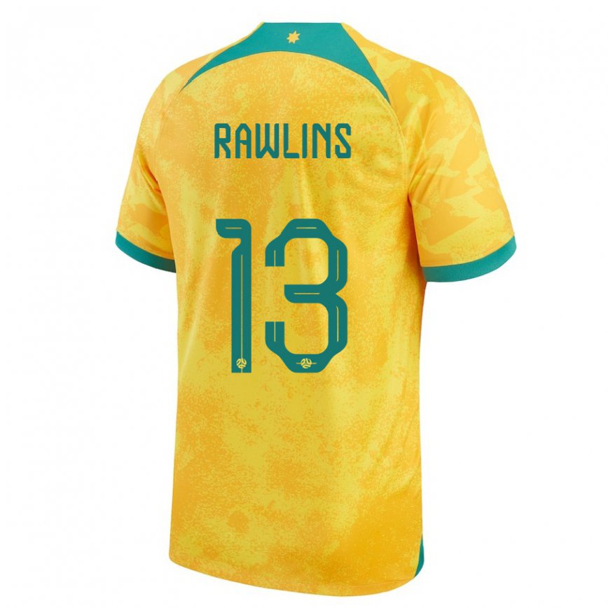 Niño Camiseta Australia Joshua Rawlins #13 Dorado 1ª Equipación 22-24