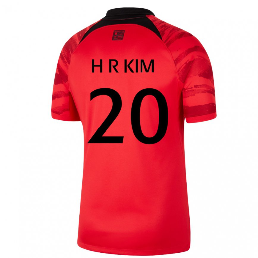 Niño Camiseta Corea Del Sur Kim Hye Ri #20 Negro Rojo 1ª Equipación 22-24