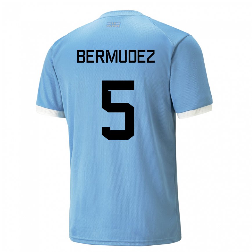 Niño Camiseta Uruguay Karol Bermudez #5 Azul 1ª Equipación 22-24