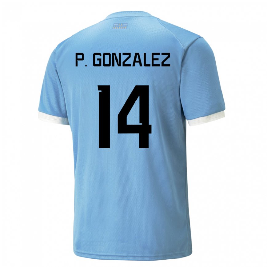 Niño Camiseta Uruguay Pilar Gonzalez #14 Azul 1ª Equipación 22-24