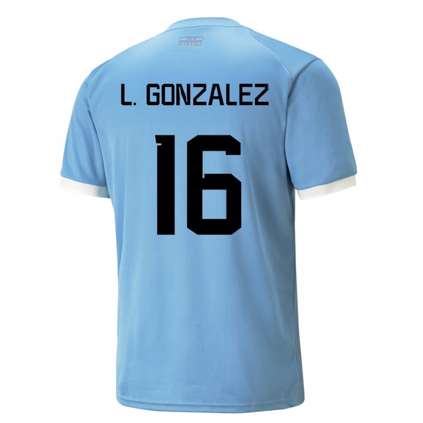 Niño Camiseta Uruguay Lorena Gonzalez #16 Azul 1ª Equipación 22-24