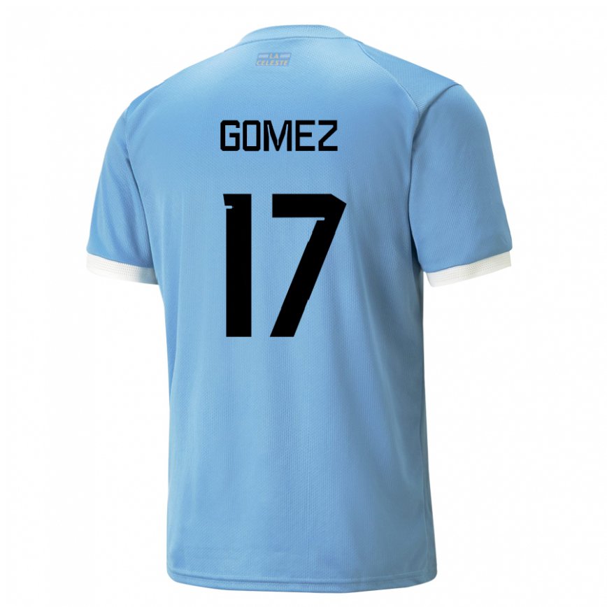 Niño Camiseta Uruguay Cecilia Gomez #17 Azul 1ª Equipación 22-24