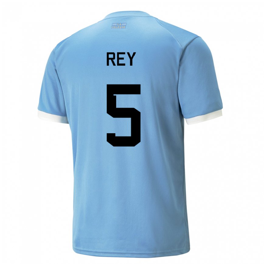 Niño Camiseta Uruguay Rodrigo Rey #5 Azul 1ª Equipación 22-24