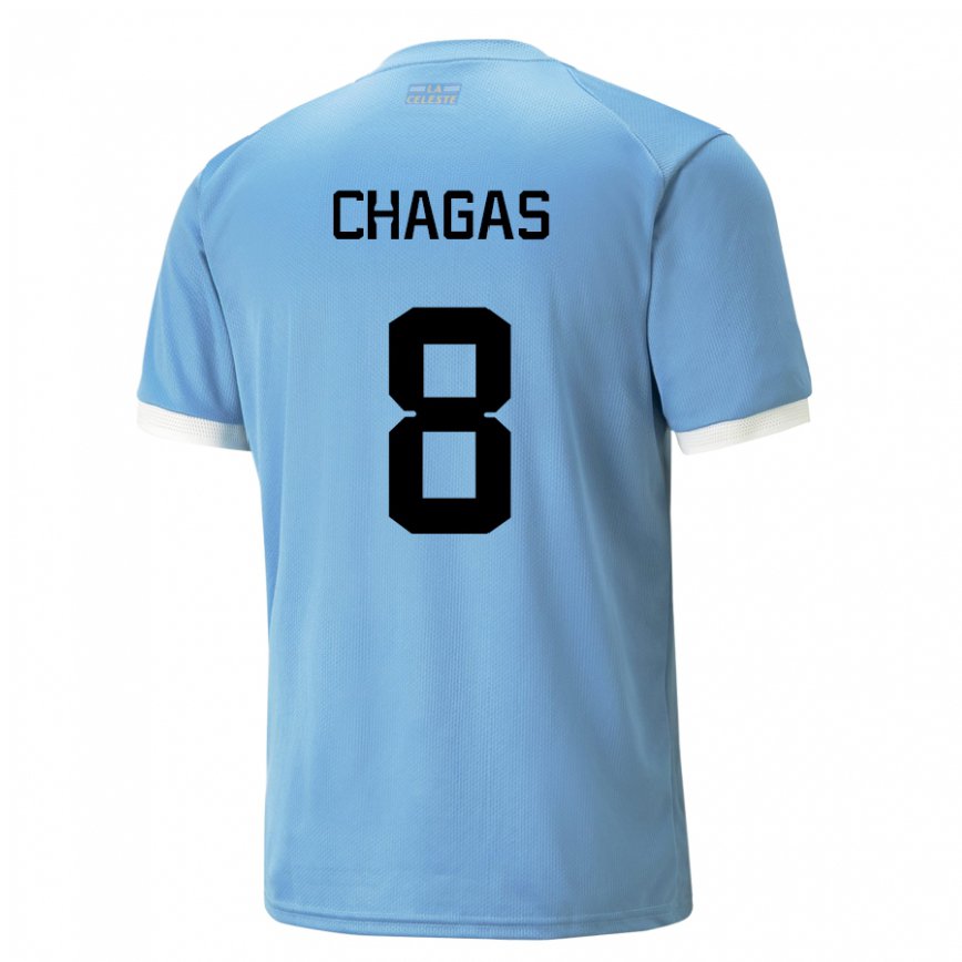 Niño Camiseta Uruguay Rodrigo Chagas #8 Azul 1ª Equipación 22-24