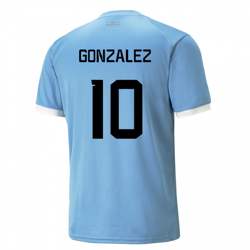 Niño Camiseta Uruguay Franco Gonzalez #10 Azul 1ª Equipación 22-24