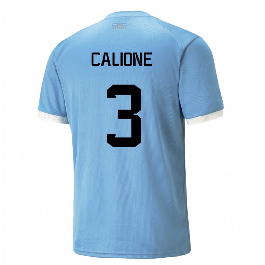 Niño Camiseta Uruguay Paolo Calione #3 Azul 1ª Equipación 22-24