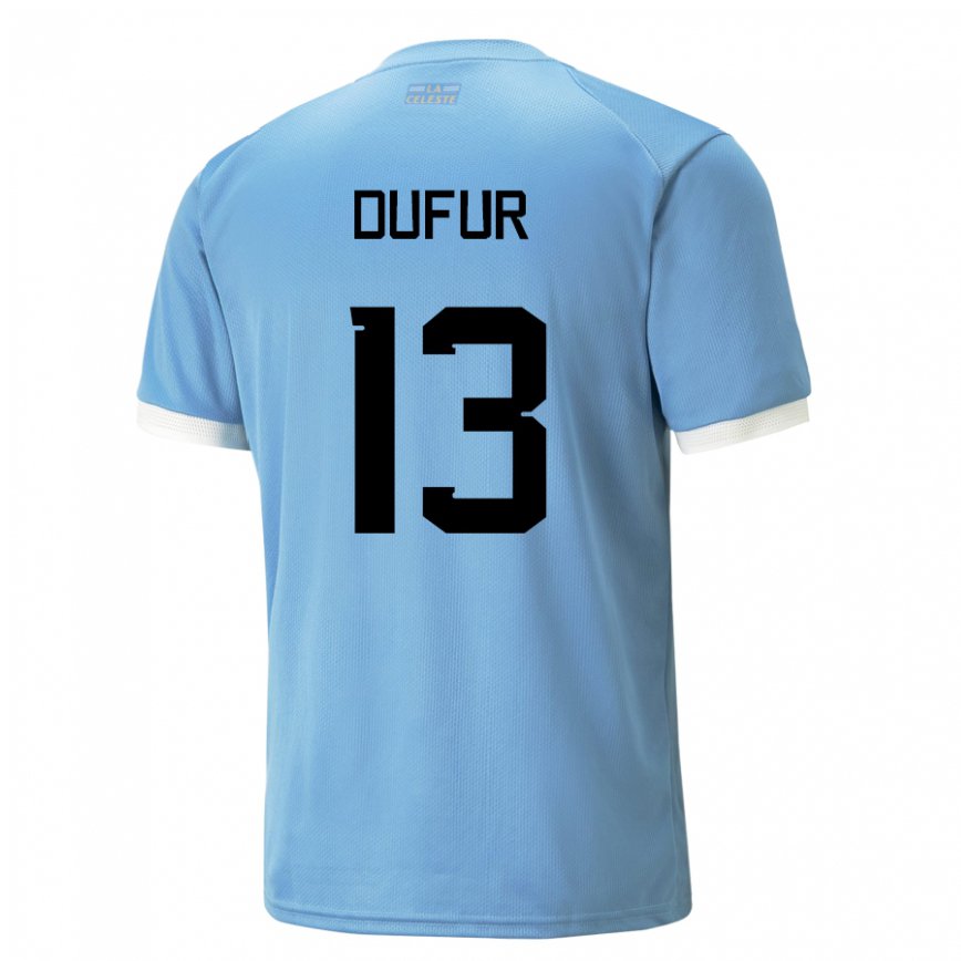 Niño Camiseta Uruguay Lautaro Dufur #13 Azul 1ª Equipación 22-24