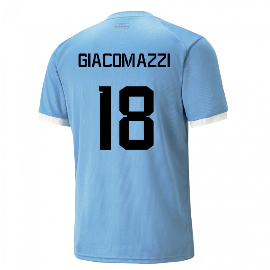 Niño Camiseta Uruguay Sebastian Giacomazzi #18 Azul 1ª Equipación 22-24