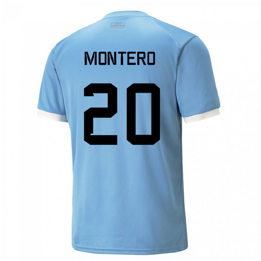 Niño Camiseta Uruguay Alfonso Montero #20 Azul 1ª Equipación 22-24