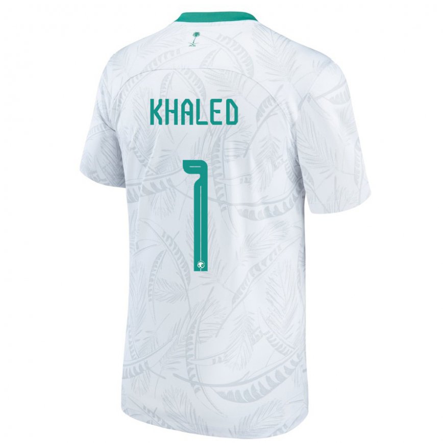 Niño Camiseta Arabia Saudita Sarah Khaled #1 Blanco 1ª Equipación 22-24