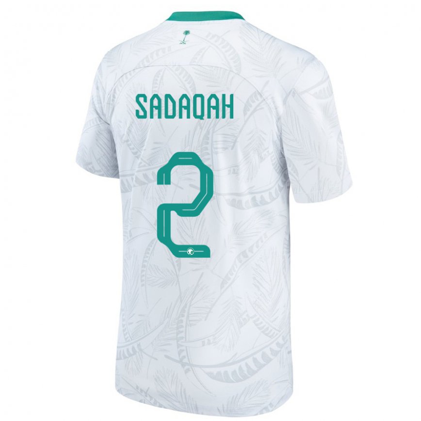 Niño Camiseta Arabia Saudita Bayan Sadaqah #2 Blanco 1ª Equipación 22-24