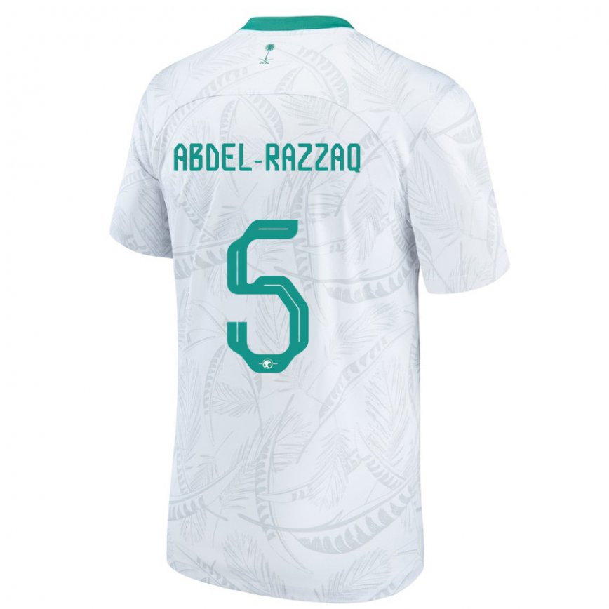 Niño Camiseta Arabia Saudita Lana Abdel Razzaq #5 Blanco 1ª Equipación 22-24