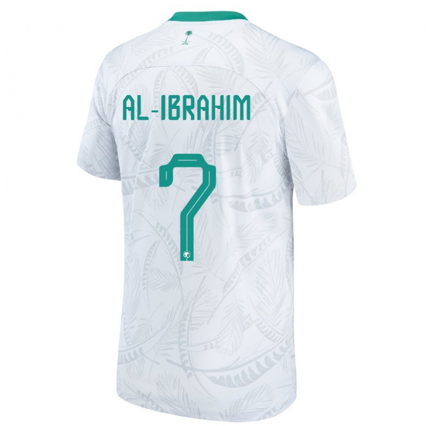 Niño Camiseta Arabia Saudita Noura Al Ibrahim #7 Blanco 1ª Equipación 22-24